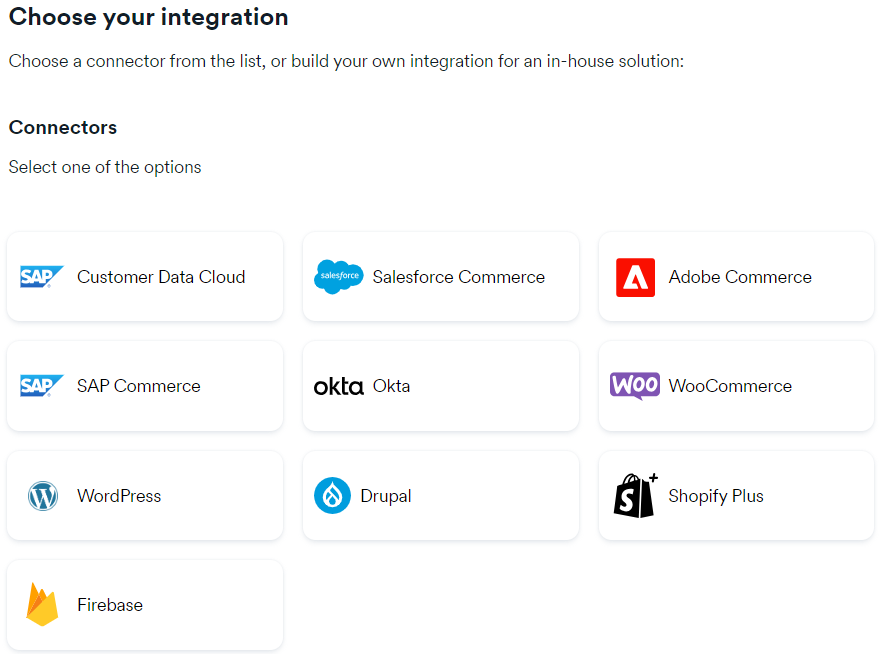 Choose your integration