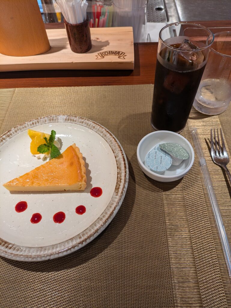 オリエントカフェのチーズケーキ